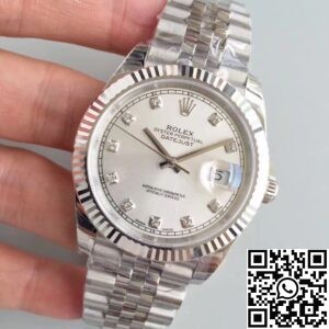 EW Factory Replica Rolex Datejust M126334 Silver Dial 41mm