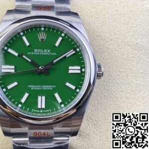 EW Factory Replica Rolex Oyster Perpetual M124300-0005 Green Dial Size 41mm Series