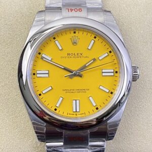 EW Factory Replica Rolex Oyster Perpetual M124300-0004 Yellow Dial