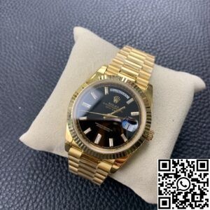 EW Factory Replica Rolex Day Date M228238-0004 Black Dial