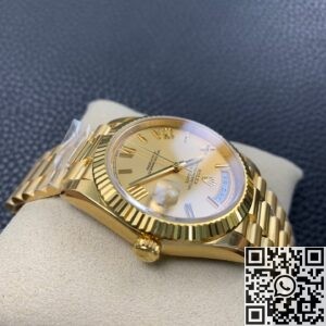 EW Factory Replica Rolex Day Date M228238-0006 Champagne Dial