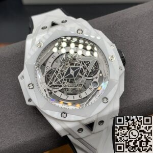 BBF Factory Replica Hublot Big Bang Sang Bleu 418.HX.2001.RX.MXM2 White Ceramics