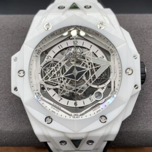 BBF Factory Replica Hublot Big Bang Sang Bleu 418.HX.2001.RX.MXM2 White Ceramics