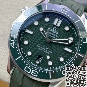 VS Factory Replica Omega Seamaster Diver 300M 210.32.42.20.10.001 Green Rubber Strap Series