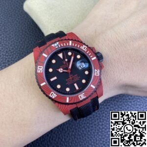 VS factory Custom Rolex Submariner Red Carbon Fiber Case