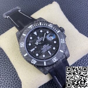VS factory Custom Rolex Submariner Carbon Fiber Case White Replica Watches