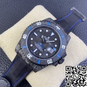 VS factory Custom Rolex Submariner Carbon Fiber Case Blue Replica Watches
