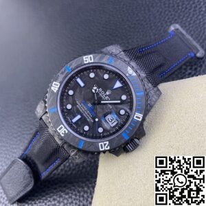 VS factory Custom Rolex Submariner Carbon Fiber Case Blue Replica Watches