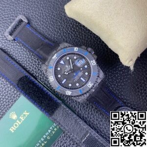 VS factory Custom Rolex Submariner Carbon Fiber Case Blue Replica Watches