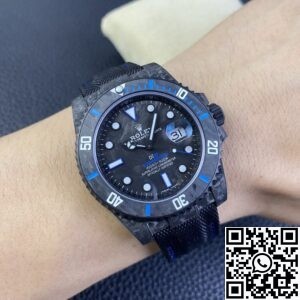 VS factory Custom Rolex Submariner Carbon Fiber Case Blue Replica Watches
