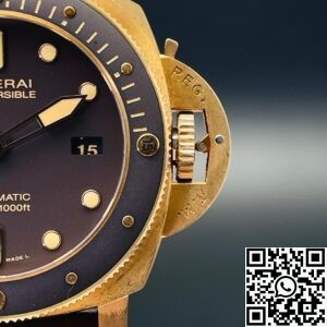VS Factory Panerai Submersible Replica Watches PAM00968 Bronze Material 47MM