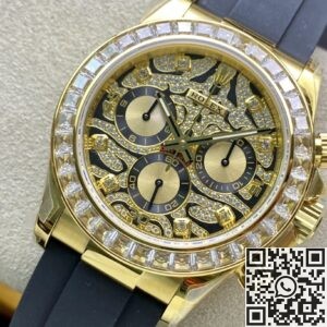 JH Factory Replica Rolex Daytona 116588 TBR Gold With Diamonds