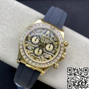JH Factory Replica Rolex Daytona 116588 TBR Gold With Diamonds
