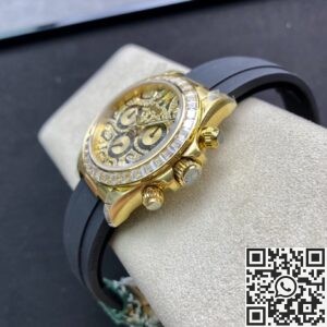 JH Factory Replica Rolex Daytona 116588 TBR Gold With Diamonds