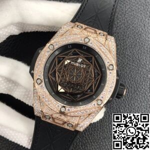 WWF Factory Replica Hublot Big Bang Gold Full Diamond Case