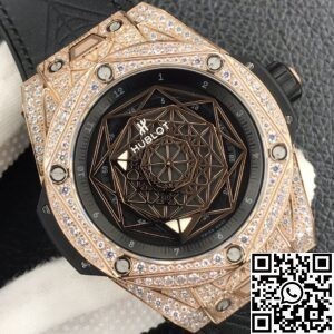 WWF Factory Replica Hublot Big Bang Gold Full Diamond Case