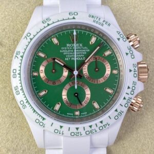 AET Custom Replica Rolex Daytona White Ceramics Green DialAET Custom Replica Rolex Daytona White Ceramics Green Dial