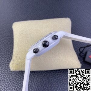 5G Custom Replica Rolex Daytona White Ceramic Rubber Strap