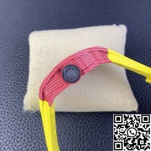 T+ Factory Richard Mille Replica Watches RM35-02 Carbon Fiber Case Yellow Tape