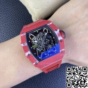 T+ Factory Richard Mille Replica Watches RM35-02 Red Carbon Fiber Case