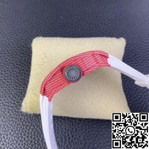 T+ Factory Richard Mille Replica Watches RM35-02 Carbon Fiber Case White Rubber Tapes