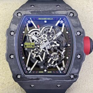 T+ Factory Richard Mille Replica Watches RM35-02 Black Carbon Fiber Case