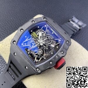 T+ Factory Richard Mille Replica Watches RM35-02 Black Carbon Fiber Case