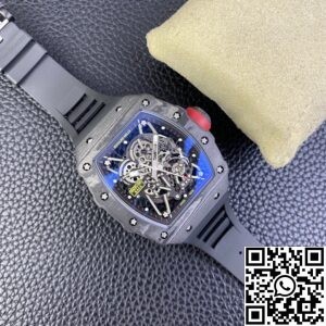 T+ Factory Richard Mille Replica Watches RM35-02 Black Carbon Fiber Case