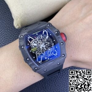 T+ Factory Richard Mille Replica Watches RM35-02 Black Carbon Fiber Case