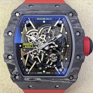 T+ Factory Richard Mille Replica Watches RM35-02 Red Rubber Straps