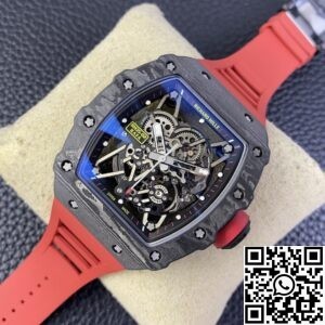 T+ Factory Richard Mille Replica Watches RM35-02 Red Rubber Straps