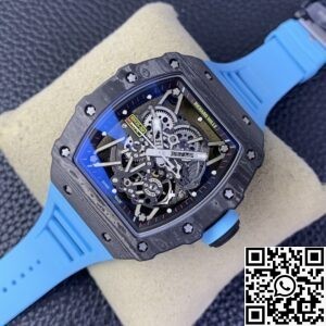T+ Factory Richard Mille Replica Watches RM35-02 Blue Rubber Straps