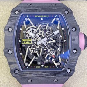 T+ Factory Richard Mille Replica Watches RM35-02 Pink Rubber Strap