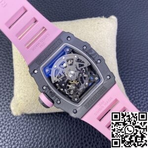 T+ Factory Richard Mille Replica Watches RM35-02 Pink Rubber Strap