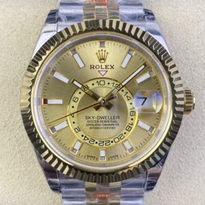 Noob Factory Replica Rolex Sky Dweller M336933-0002 Champagne Dial