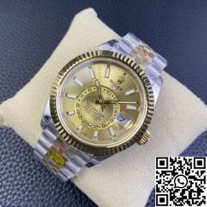 Noob Factory Replica Rolex Sky Dweller M336933-0002 Champagne Dial