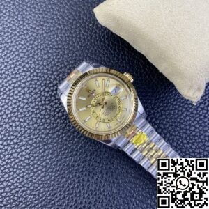 Noob Factory Replica Rolex Sky Dweller M336933-0002 Champagne Dial
