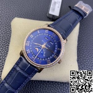 OM Factory Replica Blancpain Villeret 6654 Blue Dial Size 40mm Series