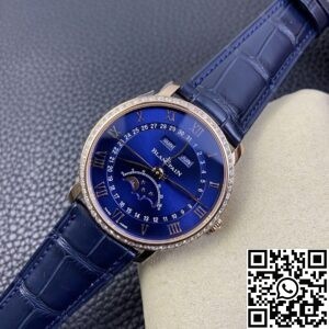 OM Factory Replica Blancpain Villeret 6654 Blue Dial Size 40mm Series