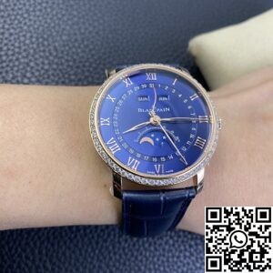 OM Factory Replica Blancpain Villeret 6654 Blue Dial Size 40mm Series