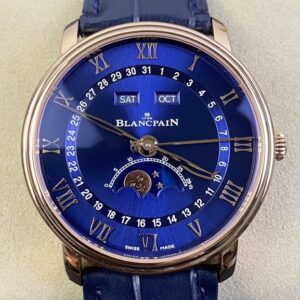 OM Factory Replica Blancpain Villeret 6654-3640-55 Blue Dial Size 40mm Series