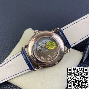 OM Factory Replica Blancpain Villeret 6654-3640-55 Blue Dial Size 40mm Series