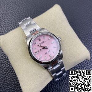 EW Factory Replica Rolex Oyster Perpetual M277200-0009 Candy Pink Dial Watch