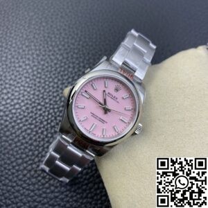 EW Factory Replica Rolex Oyster Perpetual M277200-0009 Candy Pink Dial Watch