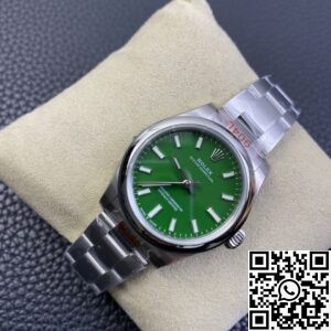 EW Factory Replica Rolex Oyster Perpetual M277200-0006 Green Dial Watch