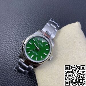 EW Factory Replica Rolex Oyster Perpetual M277200-0006 Green Dial Watch