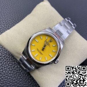 EW Factory Replica Rolex Oyster Perpetual M277200-0005 Yellow Dial Watch