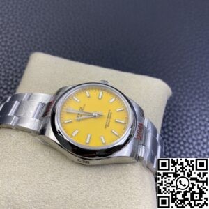 EW Factory Replica Rolex Oyster Perpetual M277200-0005 Yellow Dial Watch