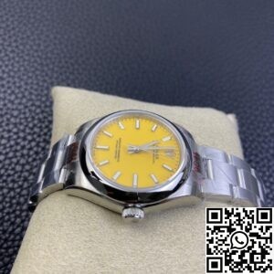 EW Factory Replica Rolex Oyster Perpetual M277200-0005 Yellow Dial Watch