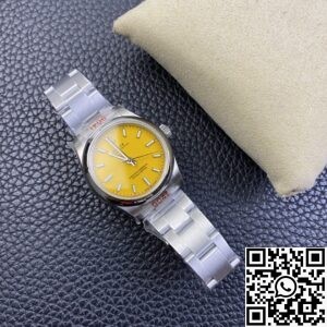 EW Factory Replica Rolex Oyster Perpetual M277200-0005 Yellow Dial Watch